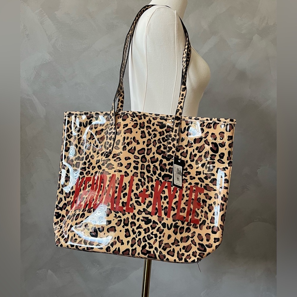 Kendall & Kylie Multi Color Leopard Tote Bag PVC Super Cute!